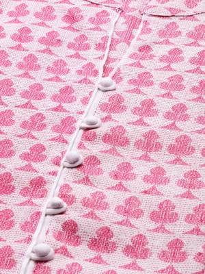 Pink woven cotton ethnic-kurtis 5