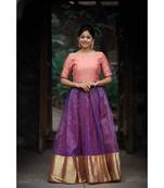 Red Dupion Silk Cotton  Fit and Flare Dress