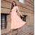 Powder Pink Polka Pint Fit and Flare Dress