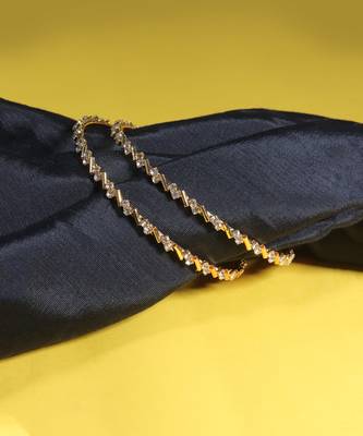 Diamond Radiance Duo: Set of 2 Bangles and Bracelets 5