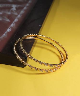 Diamond Radiance Duo: Set of 2 Bangles and Bracelets 6