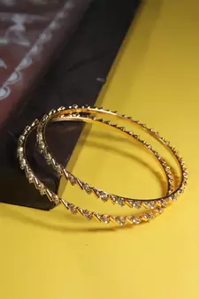 Diamond Radiance Duo: Set of 2 Bangles and Bracelets