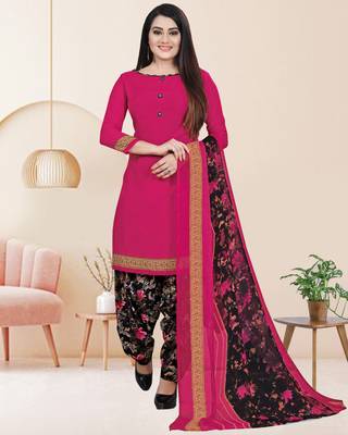 Magenta printed cotton salwar 5