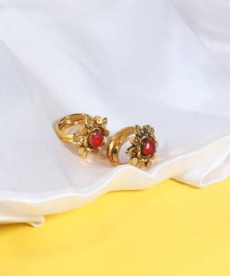 Gold Plated Flower Shape Toe RIng 7