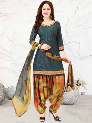 Grey printed cotton salwar 4