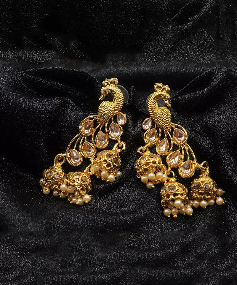 Fancy Gold Plated Jhumki Earring For Women