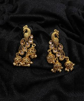 Fancy Gold Plated Jhumki Earring For Women 5