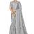 Grey brasso brasso saree with blouse