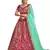 Pink thread embroidery satin lehenga