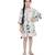 PS Kids White Colour Printed Silkmul Kaftaan for Girls