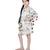 PS Kids White Colour Printed Silkmul Kaftaan for Girls
