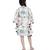 PS Kids White Colour Printed Silkmul Kaftaan for Girls