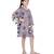 PS Kids Purple Colour Printed Silkmul Kaftaan for Girls