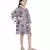 PS Kids Purple Colour Printed Silkmul Kaftaan for Girls
