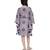 PS Kids Purple Colour Printed Silkmul Kaftaan for Girls