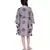 PS Kids Purple Colour Printed Silkmul Kaftaan for Girls