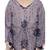 PS Kids Purple Colour Printed Silkmul Kaftaan for Girls