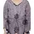 PS Kids Purple Colour Printed Silkmul Kaftaan for Girls