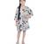 PS Kids White Colour Printed Silkmul Kaftaan for Girls
