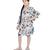 PS Kids White Colour Printed Silkmul Kaftaan for Girls