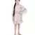 PS Kids Grey Colour Printed Silkmul Kaftaan for Girls
