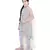 Printed Art Georgette Kigh Low Kurta with Pale Blue Colour Soft Net Churidar and Blush Colour Net Dupatta for Girls