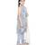 Printed Art Georgette Kigh Low Kurta with Pale Blue Colour Soft Net Churidar and Blush Colour Net Dupatta for Girls