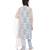 Printed Art Georgette Kigh Low Kurta with Pale Blue Colour Soft Net Churidar and Blush Colour Net Dupatta for Girls