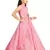 Girls Pink Gown Dress For Wedding Wear 