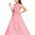 Girls Pink Gown Dress For Wedding Wear 