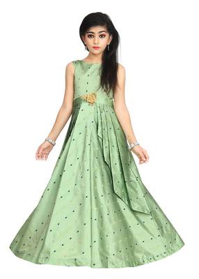 Kids Pista Gown Dress For Girls  1