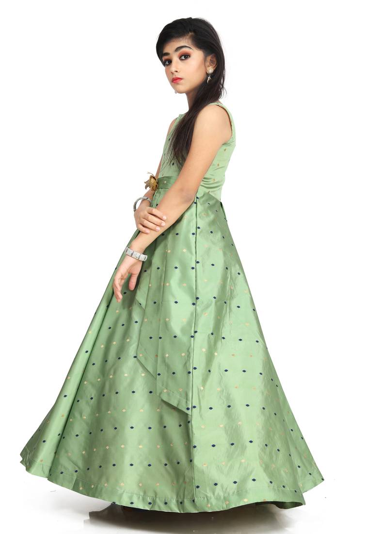 Kids Pista Gown Dress For Girls 