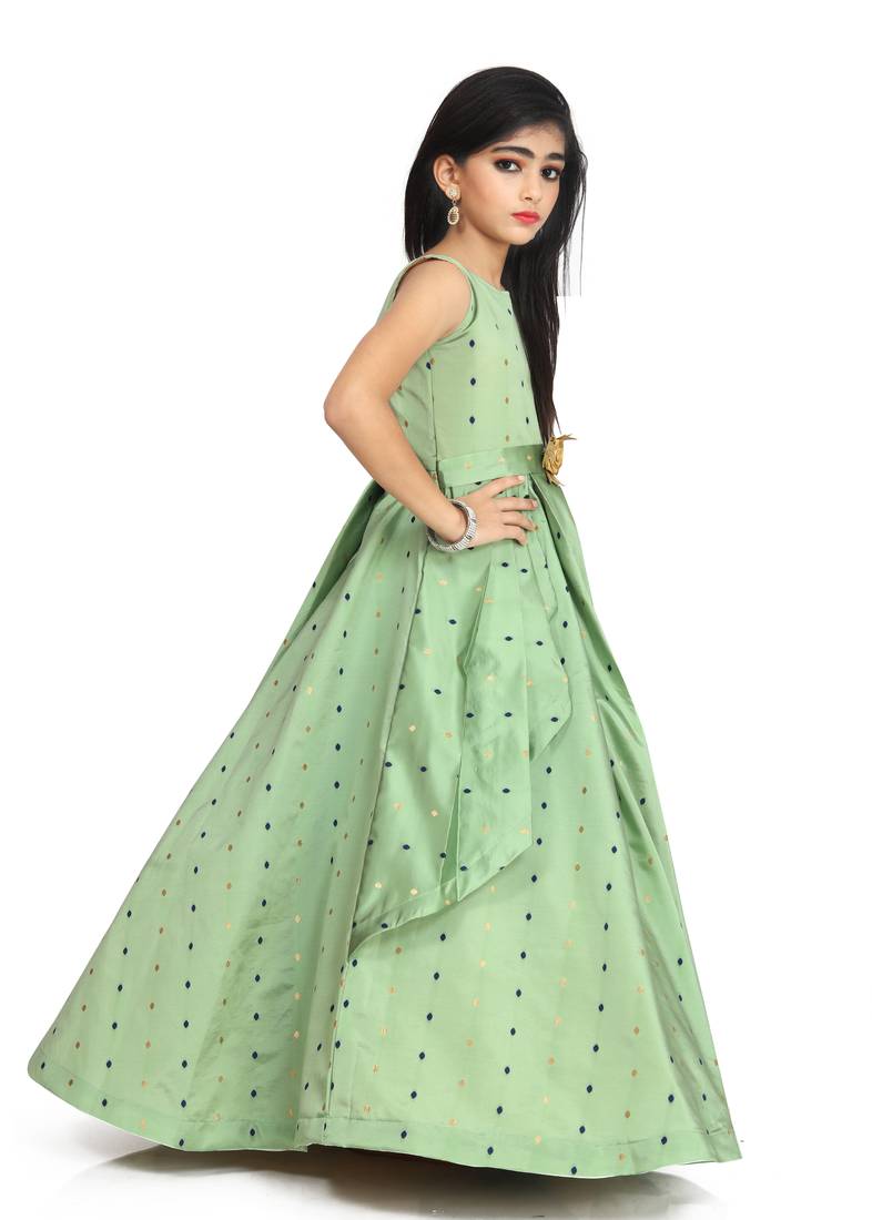 Kids Pista Gown Dress For Girls 