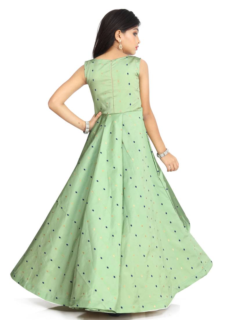 Kids Pista Gown Dress For Girls 