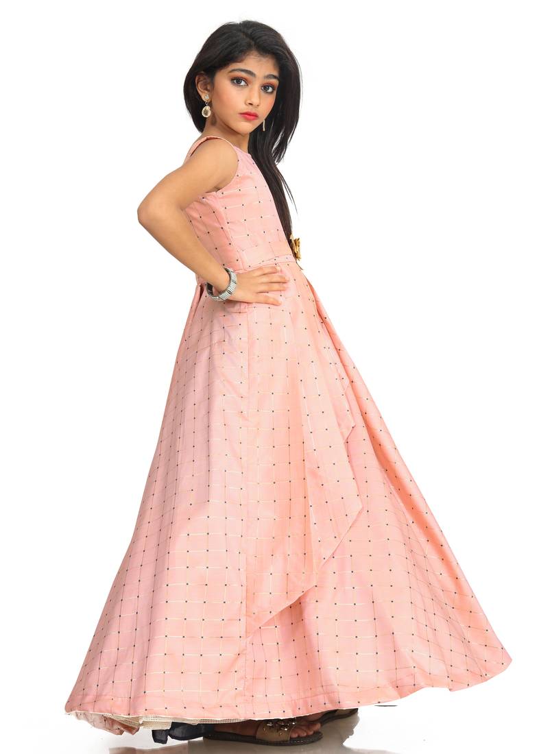 Kids Pink Gown Dress For Girls 