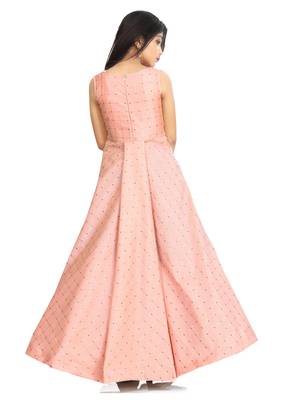 Kids Pink Gown Dress For Girls  4