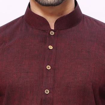 Brown plain cotton ethnic-kurtis 5