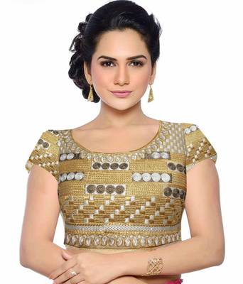 Blue embroidered Chiffon saree with blouse 2