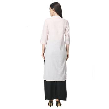 Lavender printed cotton cotton-kurtis 2