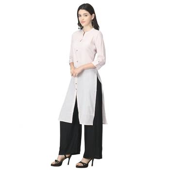 Lavender printed cotton cotton-kurtis 3