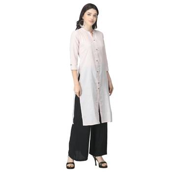 Lavender printed cotton cotton-kurtis 4