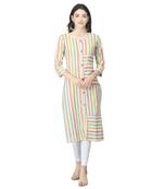 Multicolor printed cotton cotton-kurtis
