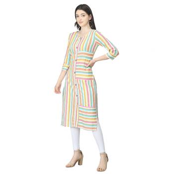 Multicolor printed cotton cotton-kurtis 3