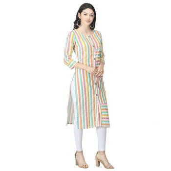Multicolor printed cotton cotton-kurtis 4
