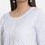 POSAKA Womens Rayon Embroidered and Printed Straight Kurta Palazzo Set (White)