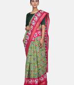 Pochampally ikkat Multi color soft cotton sarees with 5inch zari borders