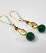 Green agate earrings