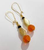 Orange agate earrings