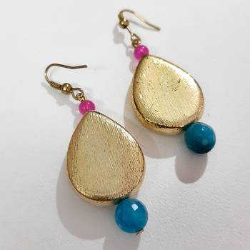 Blue agate earrings 1
