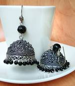 Black agate jhumkas